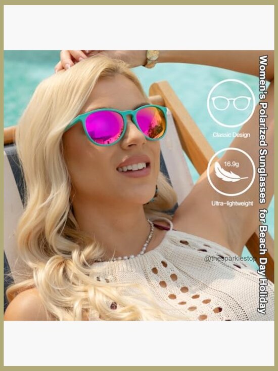 Classic Polarized Sunglasses with TR90 Frame for Petite Faces main image 4